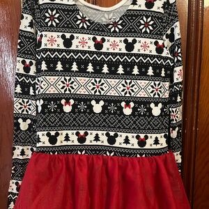 Little sleepies Disney holiday dress with tutu size 10